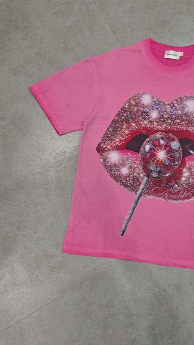 Glamorous Glitter Lips T-shirt -095