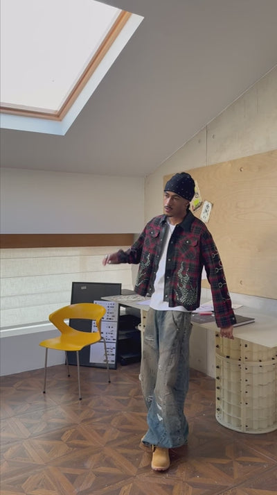 Fire Check Bling shirt-380