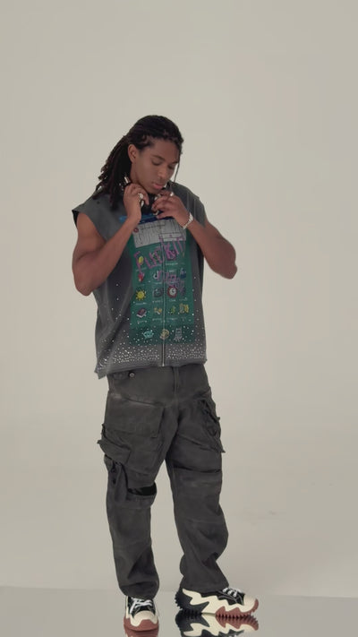 Pixel Breakdown Hooded T-shirt-188