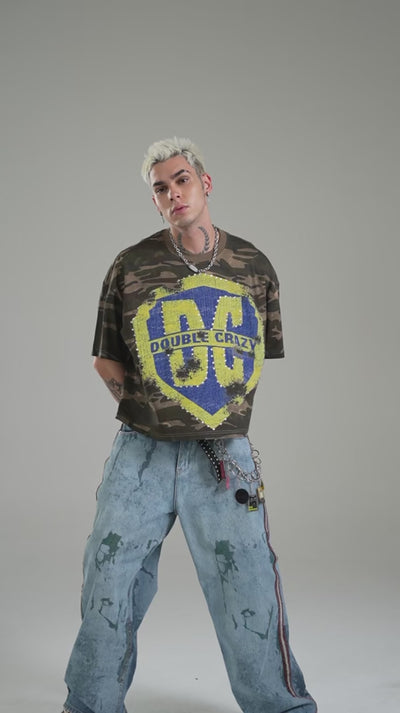 Iced Out Camo Shield Graphic Tee-440